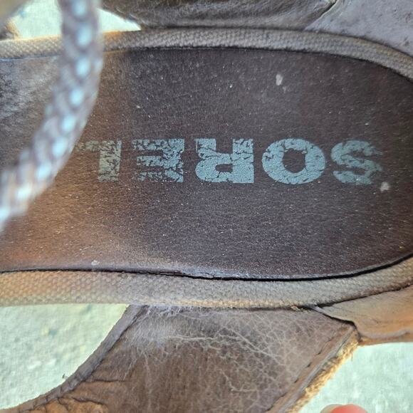 SOREL wedge sandals womens sz 8.5 JOANIE II lace up - Picture 10 of 14